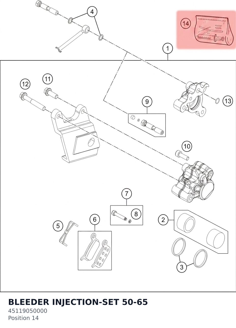 Diagram preview: BLEEDER INJECTION-SET 50-65 (45119050000)