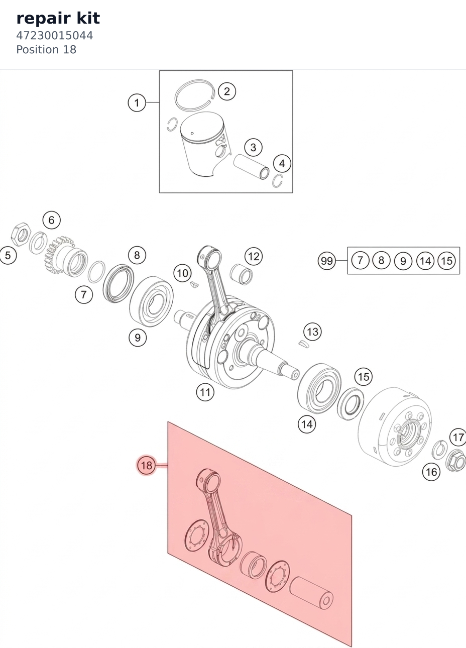 Diagram preview: repair kit (47230015044)