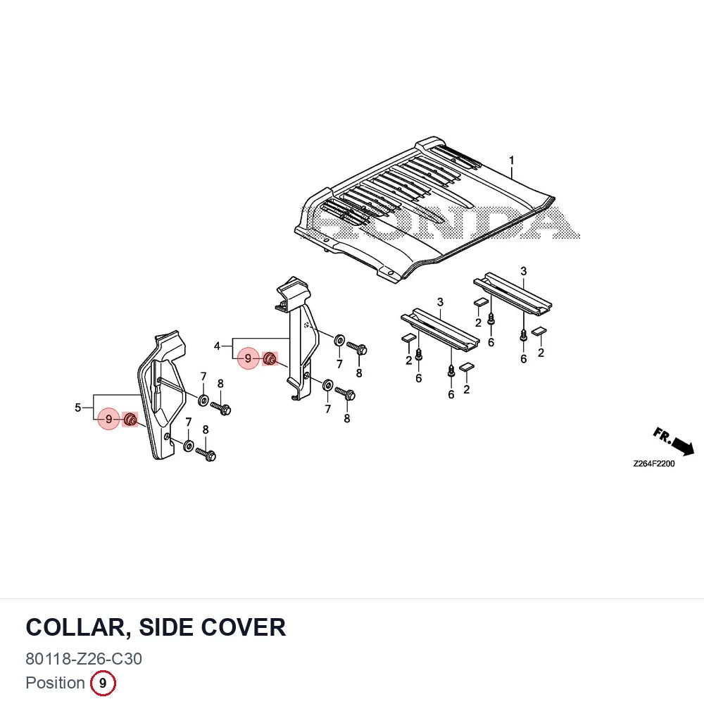 COLLAR, SIDE COVER