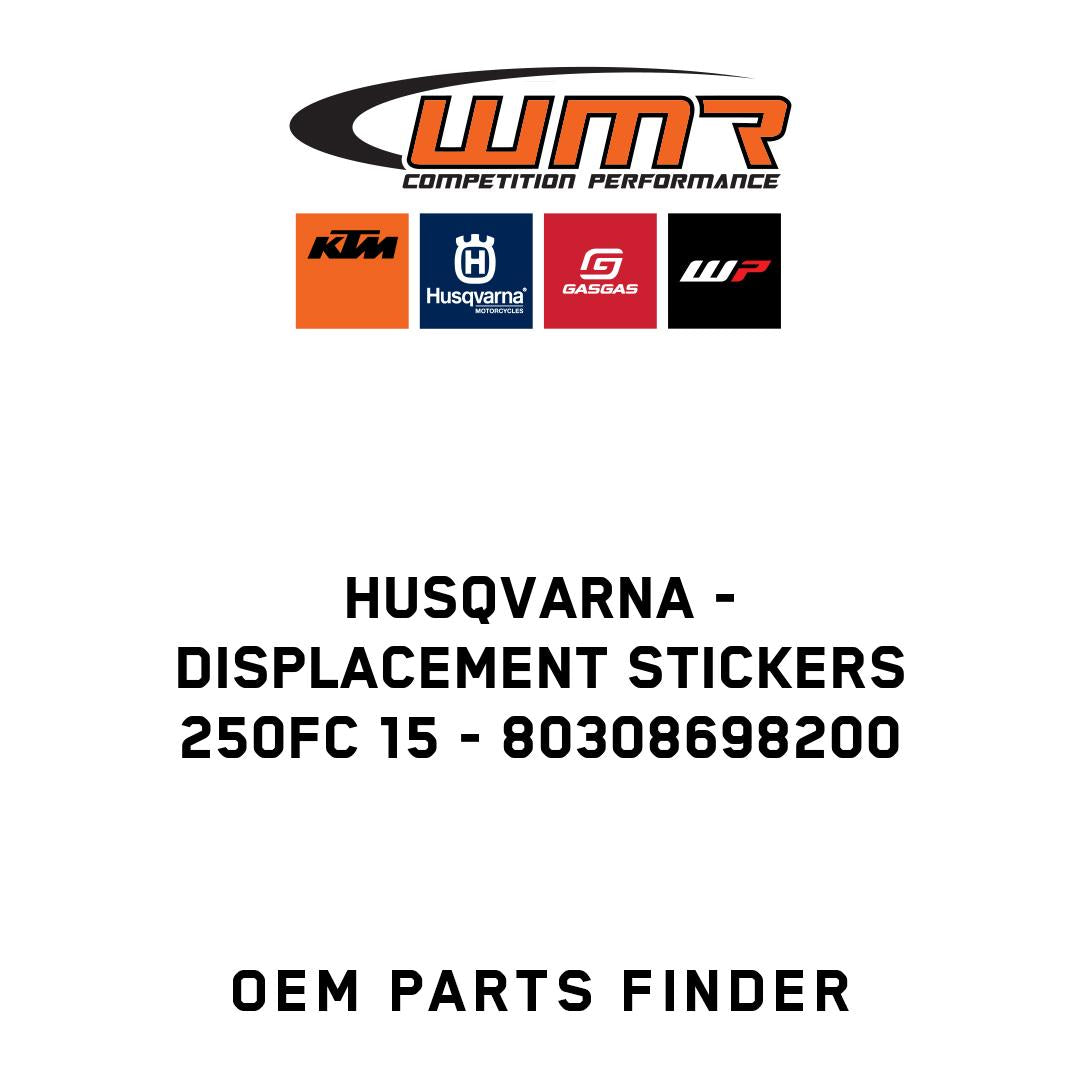 DISPLACEMENT STICKERS 250FC 15