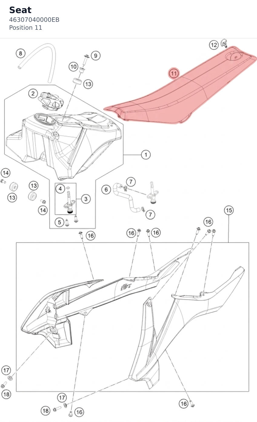 Diagram preview: Seat (46307040000EB)
