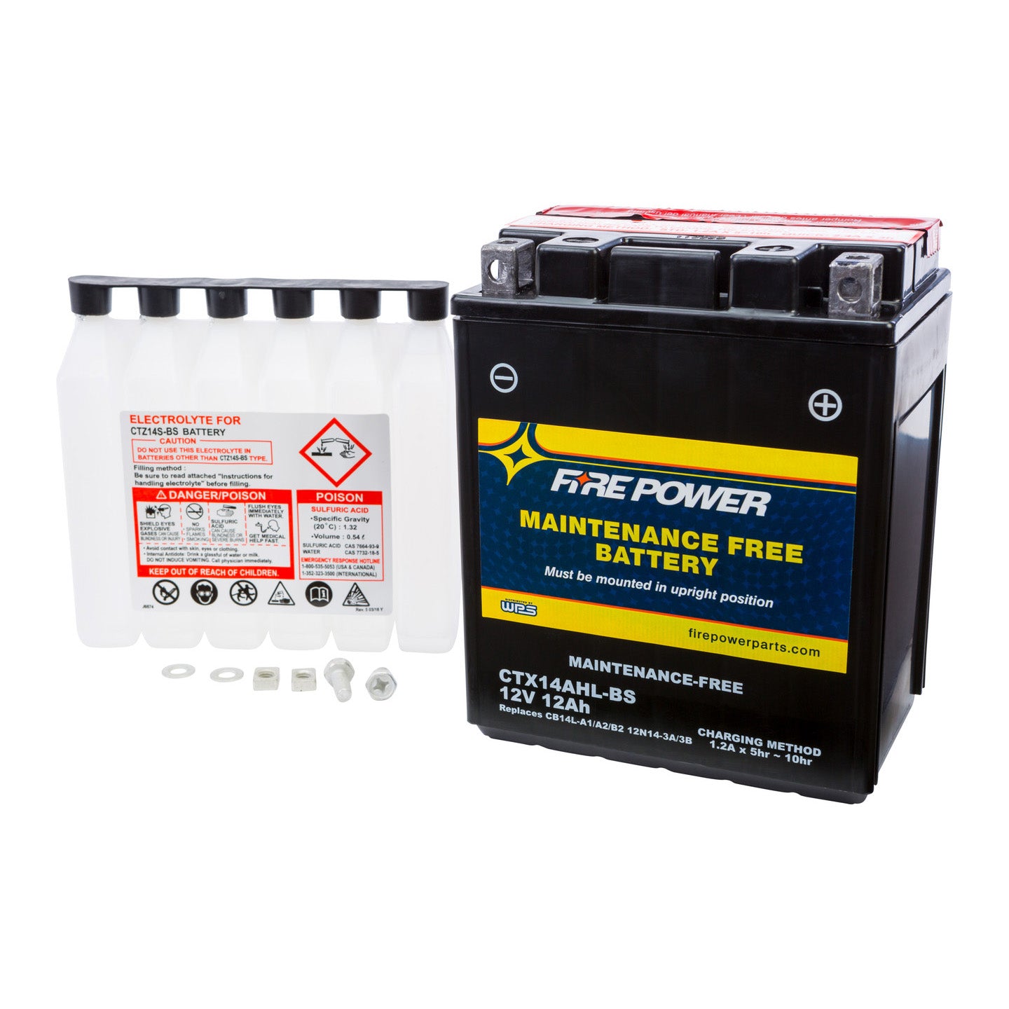 Fire Power Maintenance Free Sealed Battery CTX14AHL-BS