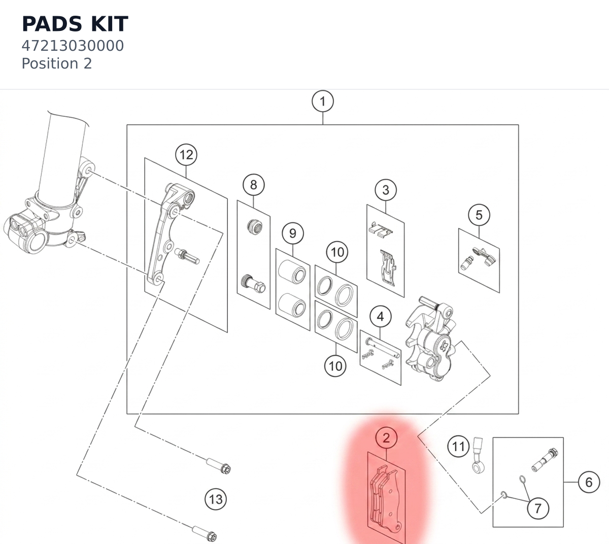 Diagram preview: PADS KIT (47213030000)