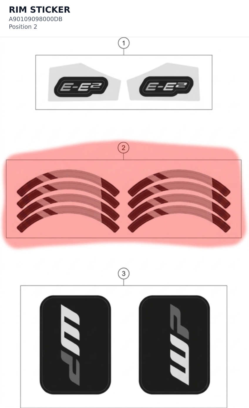Diagram preview: RIM STICKER (A90109098000DB)