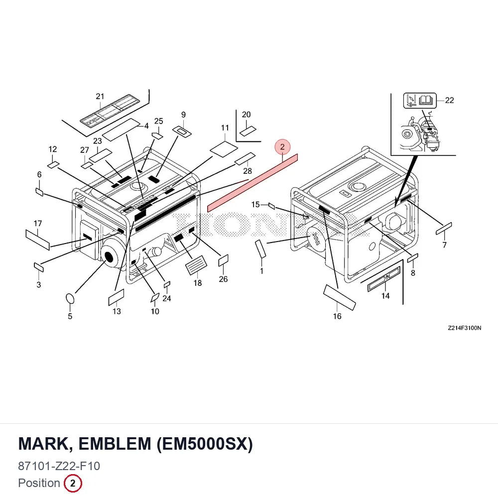 MARK, EMBLEM (EM5000SX)