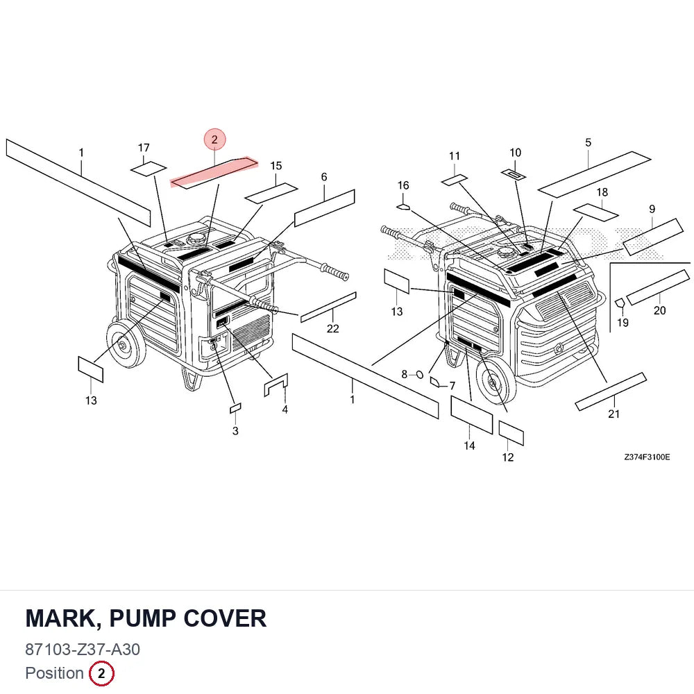 MARK, PUMP COVER