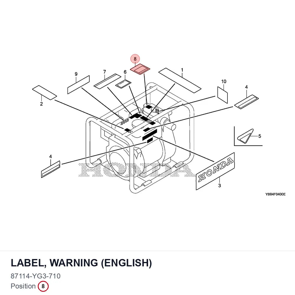 LABEL, WARNING (ENGLISH)