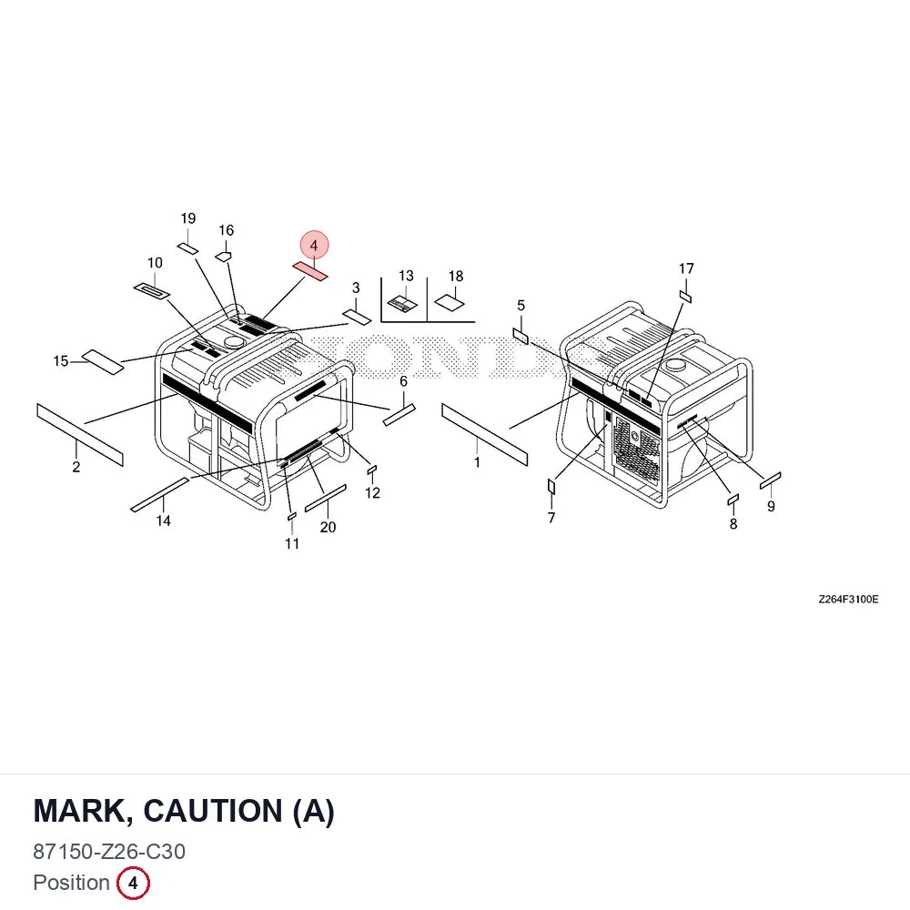 MARK, CAUTION (A)