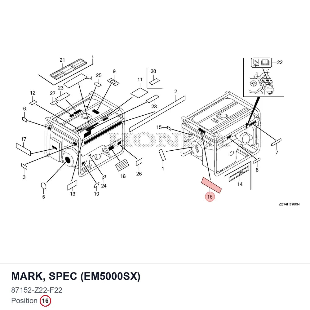 MARK, SPEC (EM5000SX)
