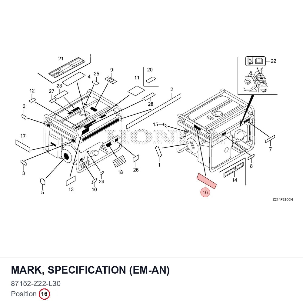 MARK, SPECIFICATION (EM-AN)