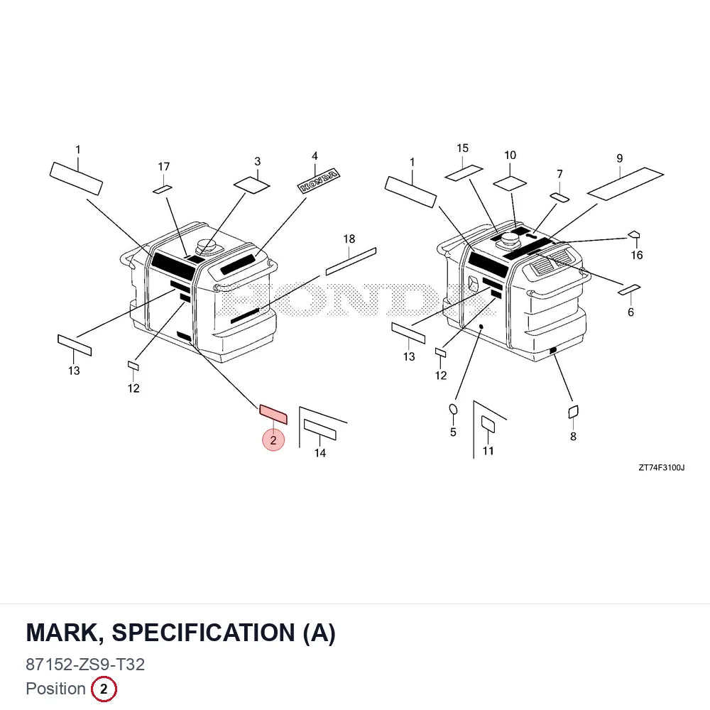 MARK, SPECIFICATION (A)