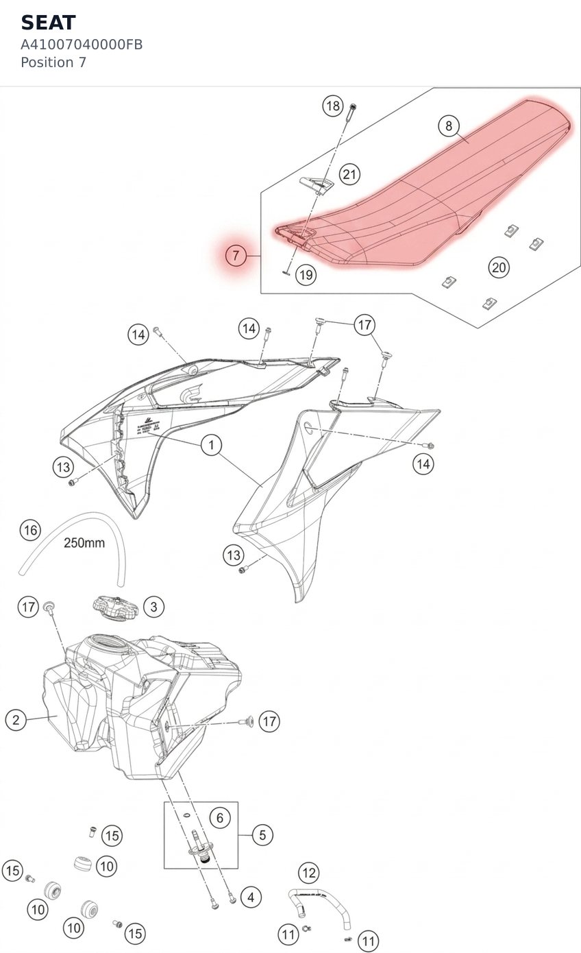 Diagram preview: SEAT (A41007040000FB)