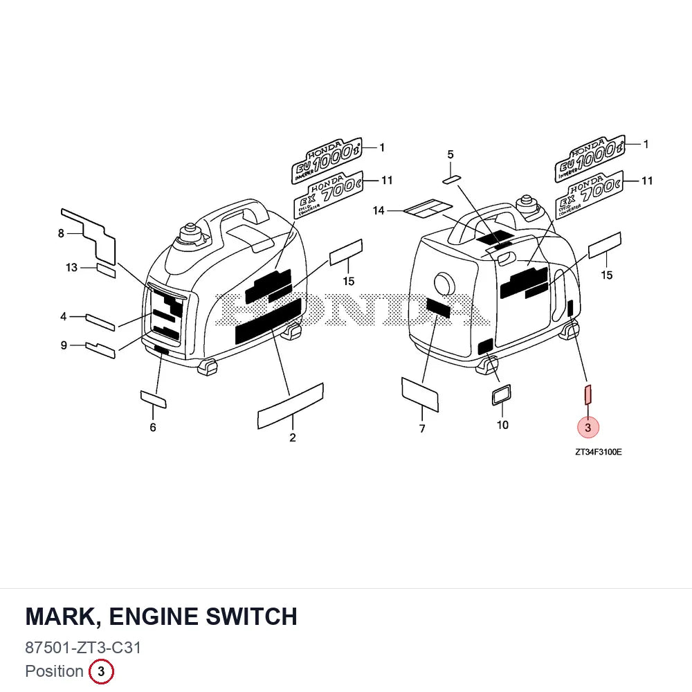 MARK, ENGINE SWITCH