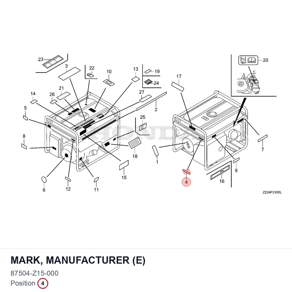MARK, MANUFACTURER (E)