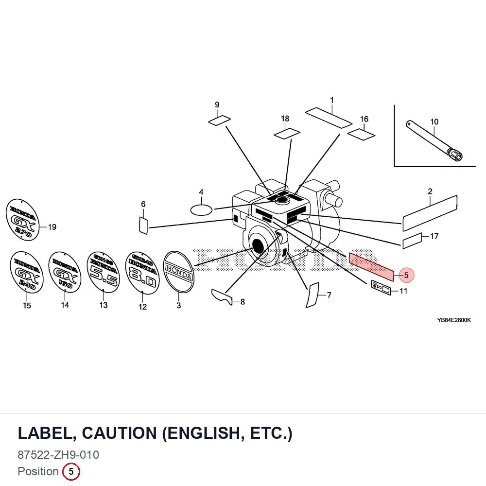 LABEL, CAUTION (ENGLISH, ETC.)