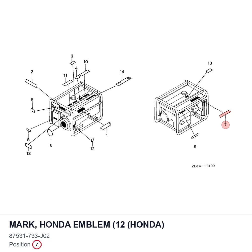 MARK, HONDA EMBLEM (12 (HONDA)