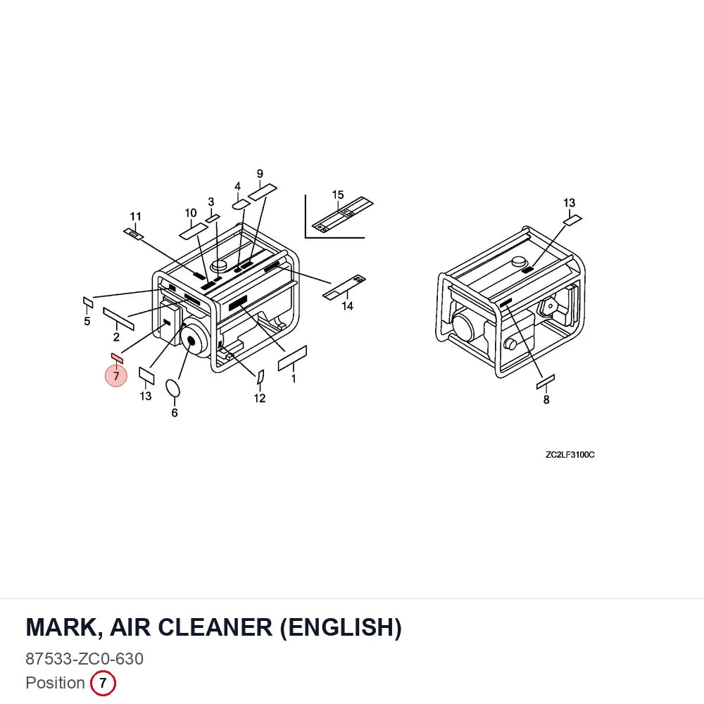 MARK, AIR CLEANER (ENGLISH)