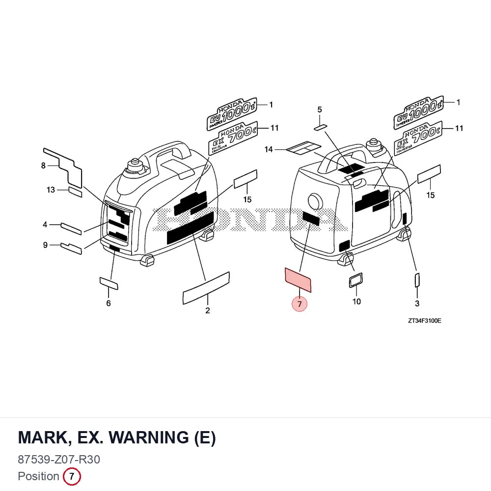 MARK, EX. WARNING (E)
