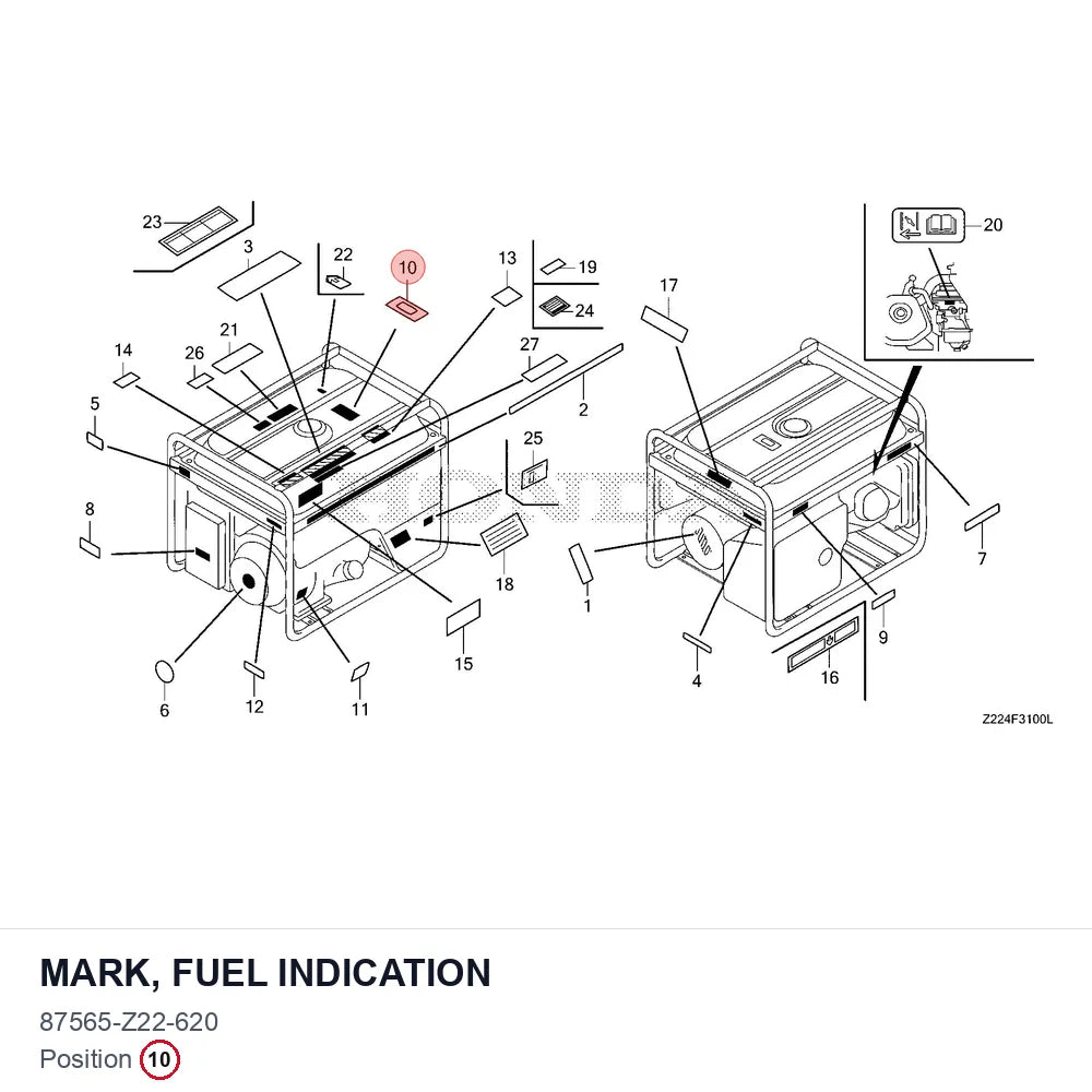 MARK, FUEL INDICATION