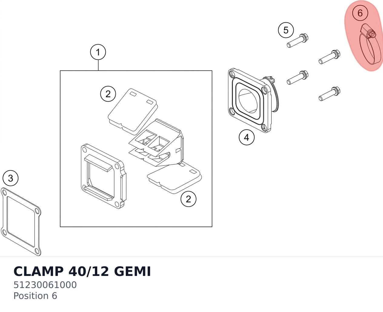 Diagram preview: CLAMP 40/12 GEMI (51230061000)