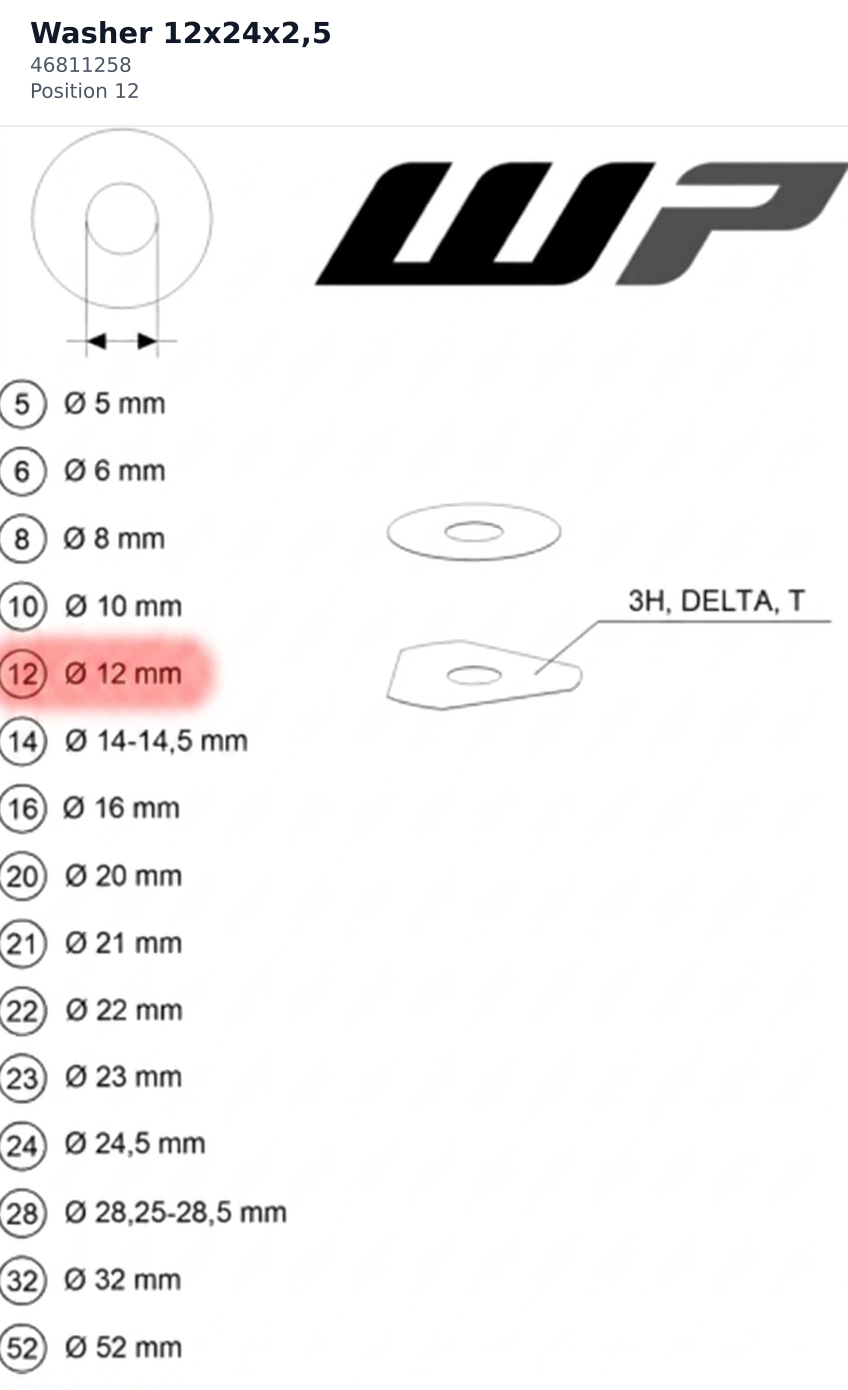 Diagram preview: Washer 12x24x2,5 (46811258)