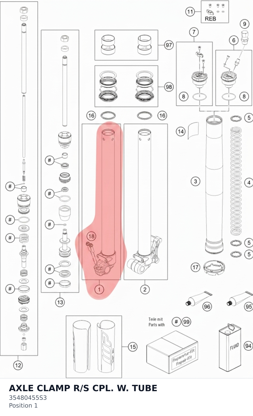 Diagram preview: AXLE CLAMP R/S CPL. W. TUBE (35480455S3)