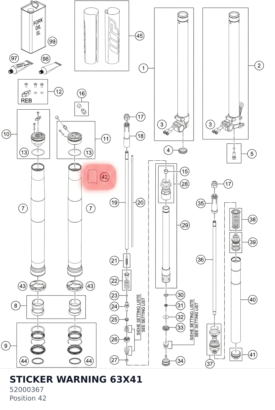 Diagram preview: STICKER WARNING 63X41 (52000367)