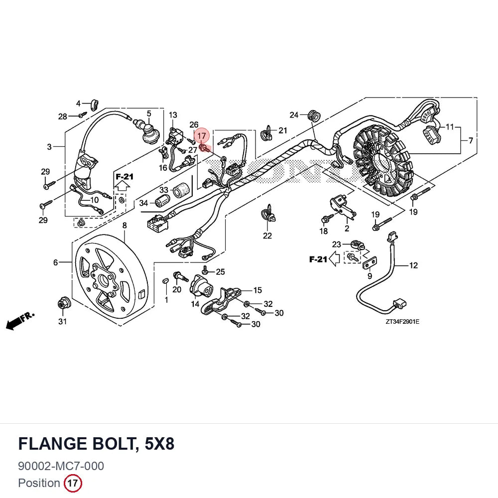 FLANGE BOLT, 5X8