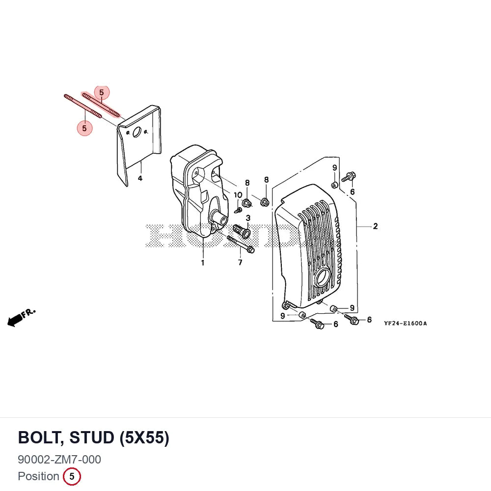 BOLT, STUD (5X55)