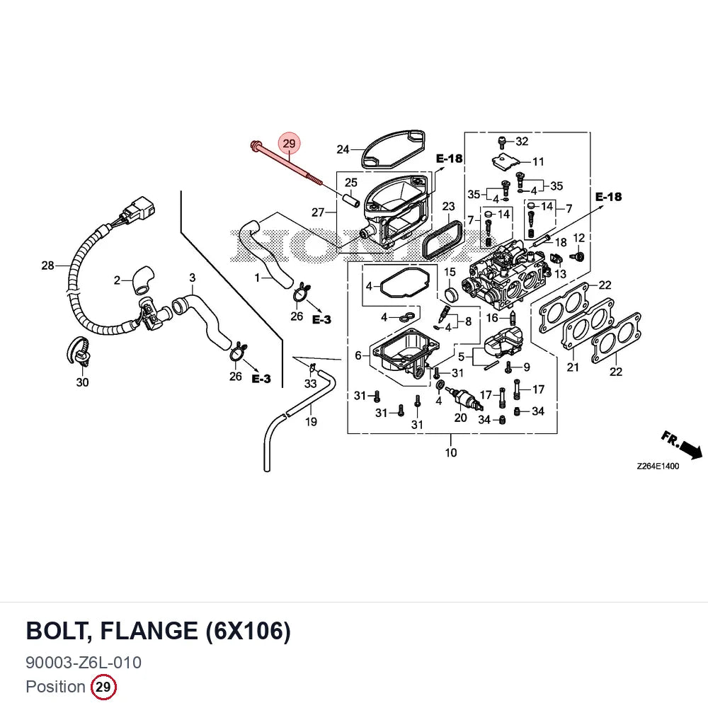 BOLT, FLANGE (6X106)