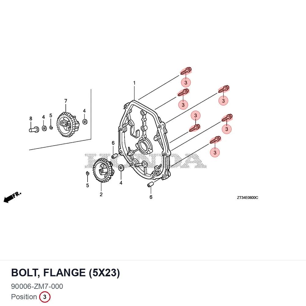 BOLT, FLANGE (5X23)