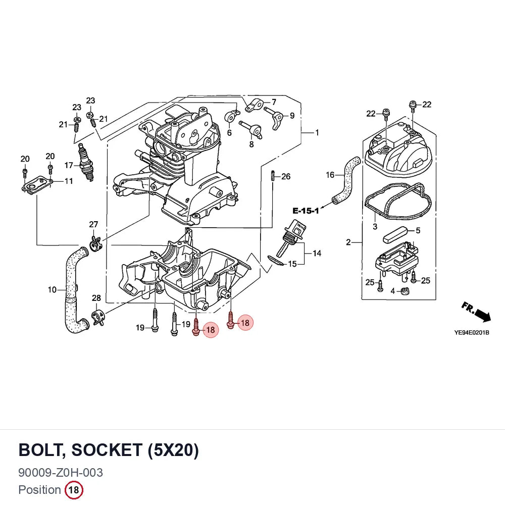 BOLT, SOCKET (5X20)