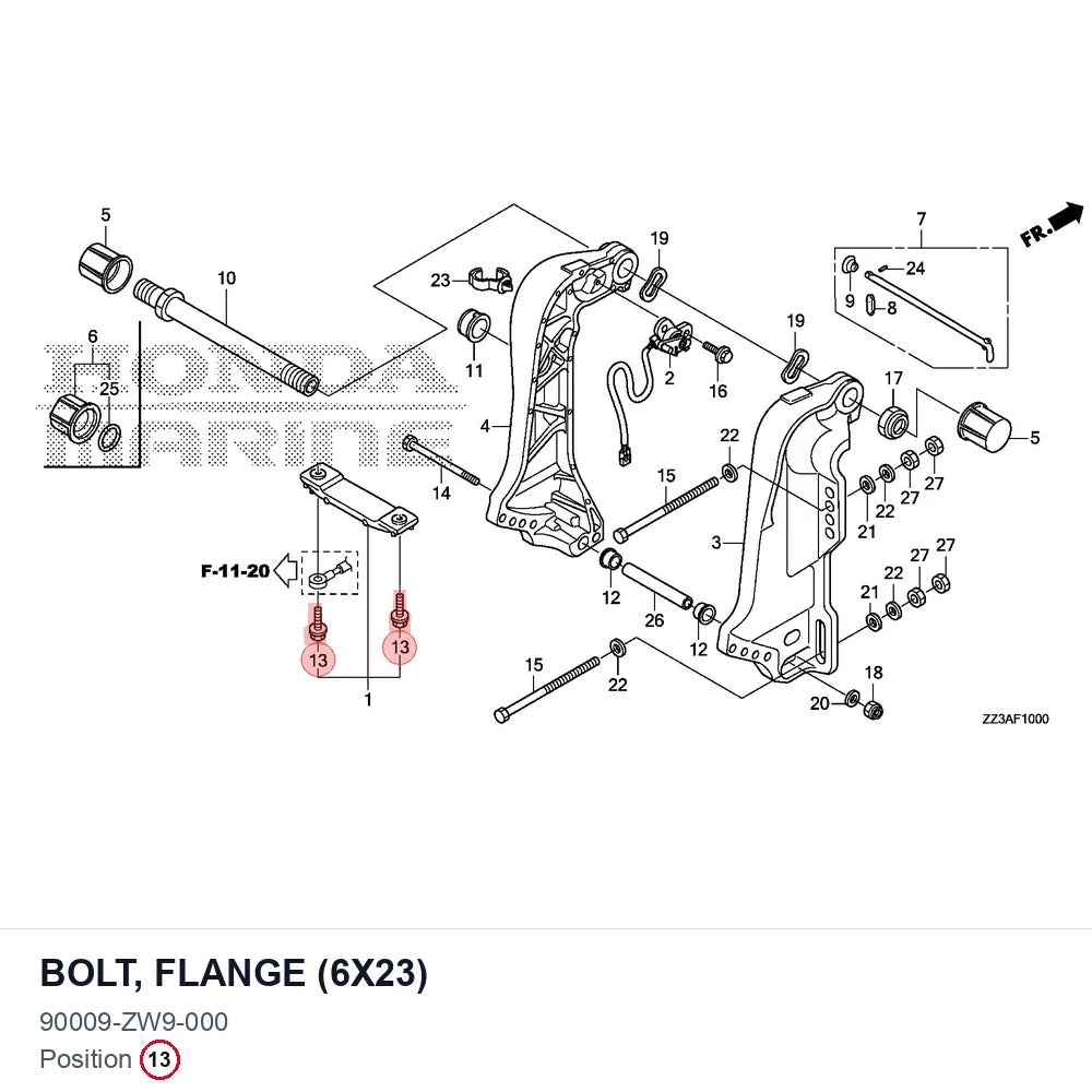 BOLT, FLANGE (6X23)