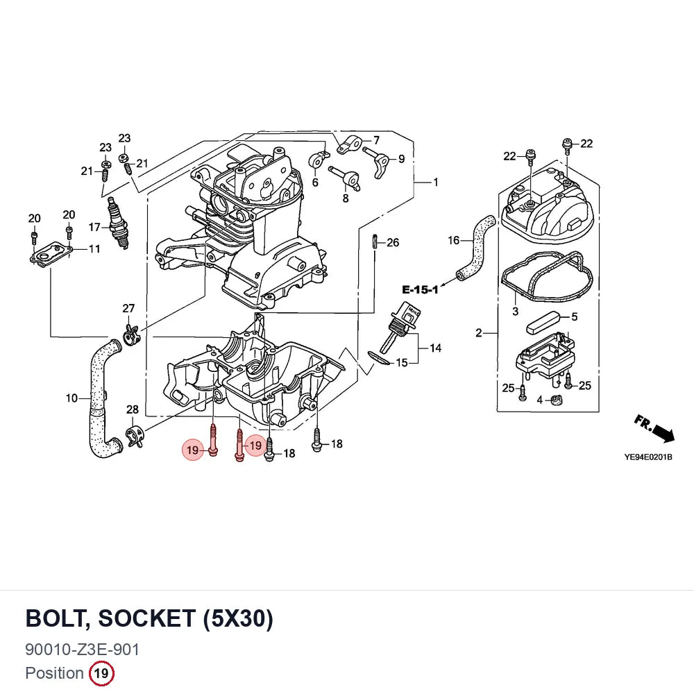 BOLT, SOCKET (5X30)