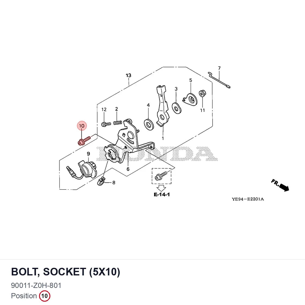 BOLT, SOCKET (5X10)