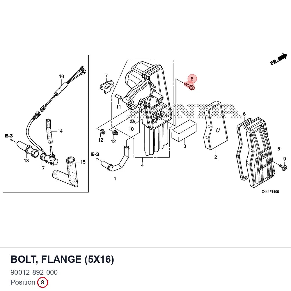BOLT, FLANGE (5X16)