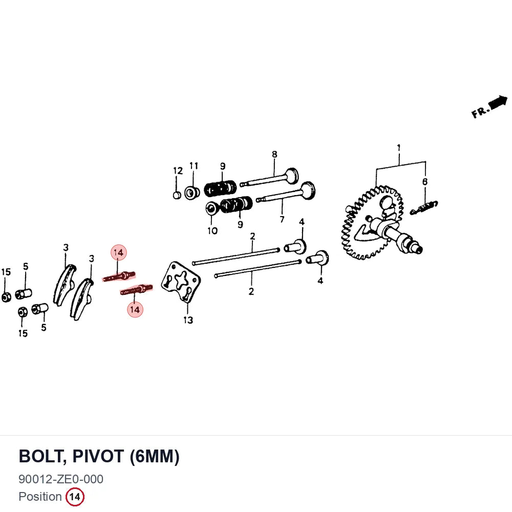 BOLT, PIVOT (6MM)