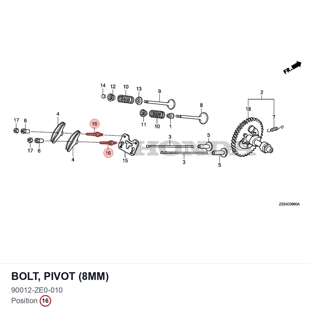 BOLT, PIVOT (8MM)
