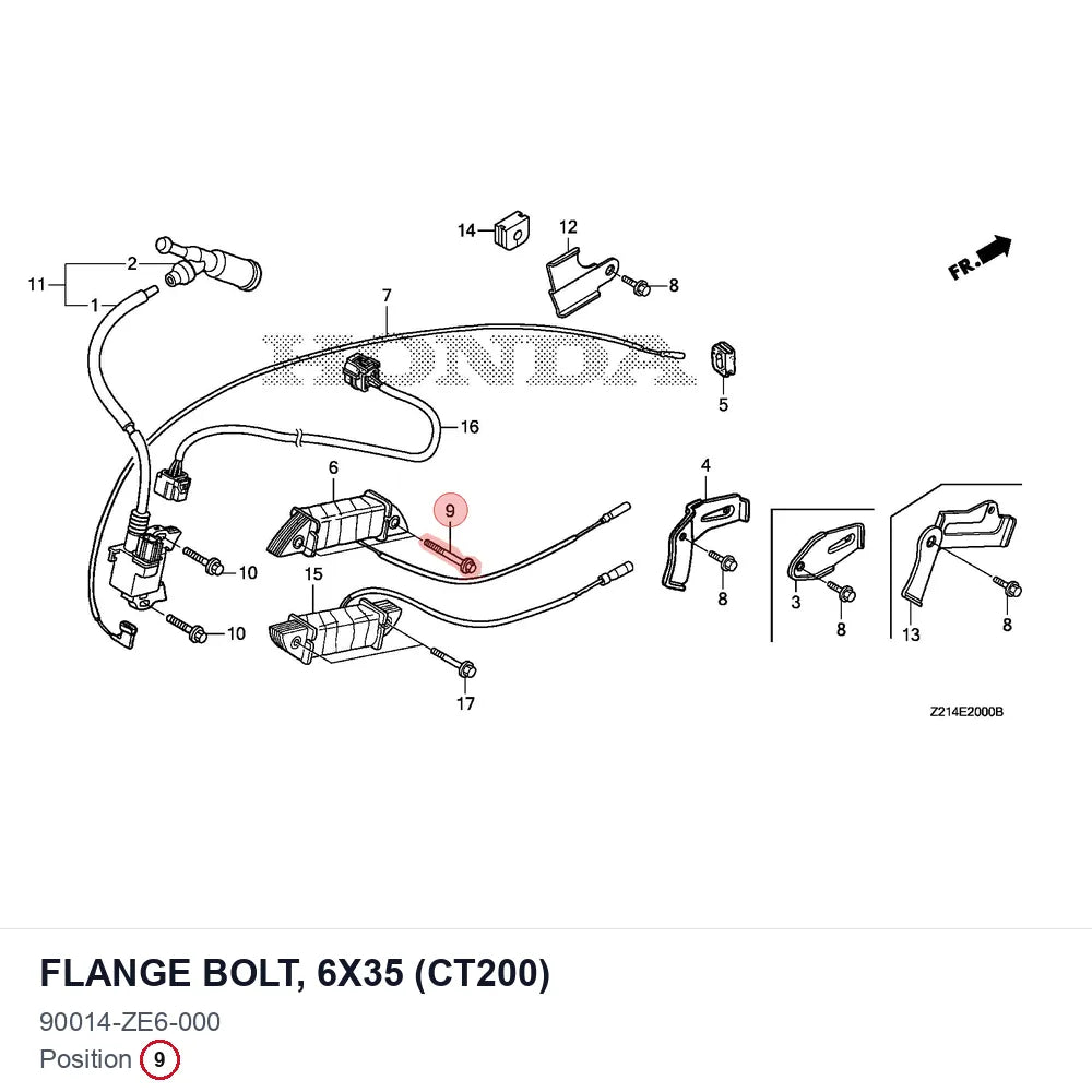 FLANGE BOLT, 6X35 (CT200)