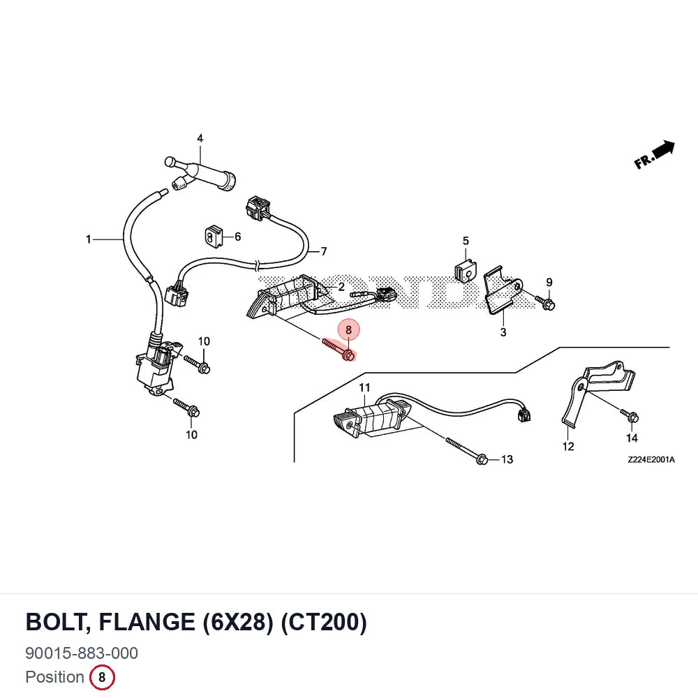 BOLT, FLANGE (6X28) (CT200)