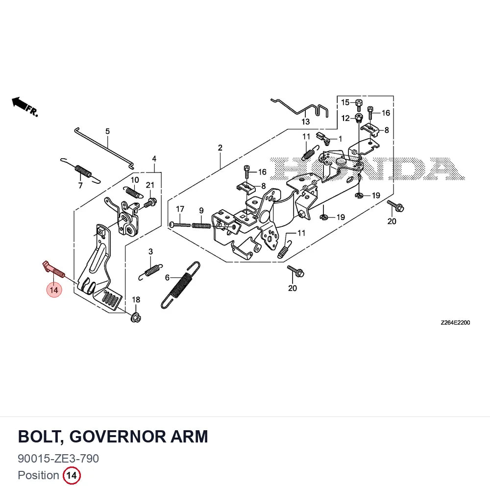 BOLT, GOVERNOR ARM