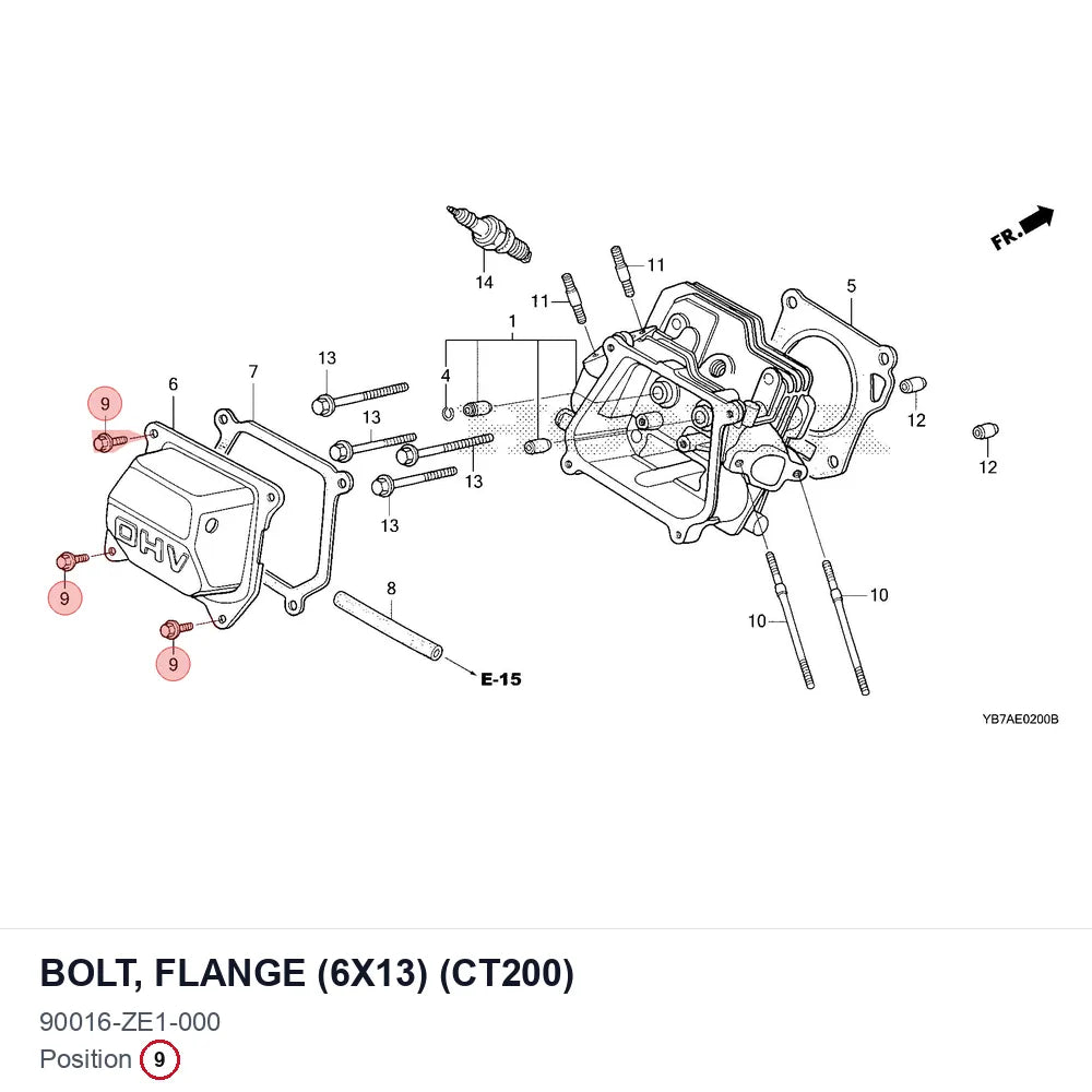 BOLT, FLANGE (6X13) (CT200)