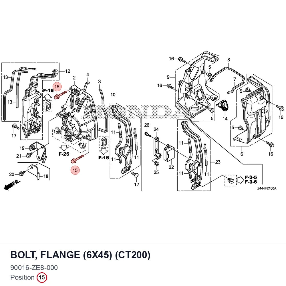 BOLT, FLANGE (6X45) (CT200)