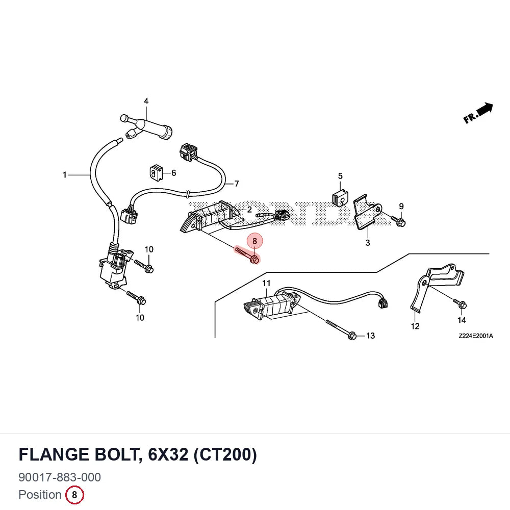 FLANGE BOLT, 6X32 (CT200)