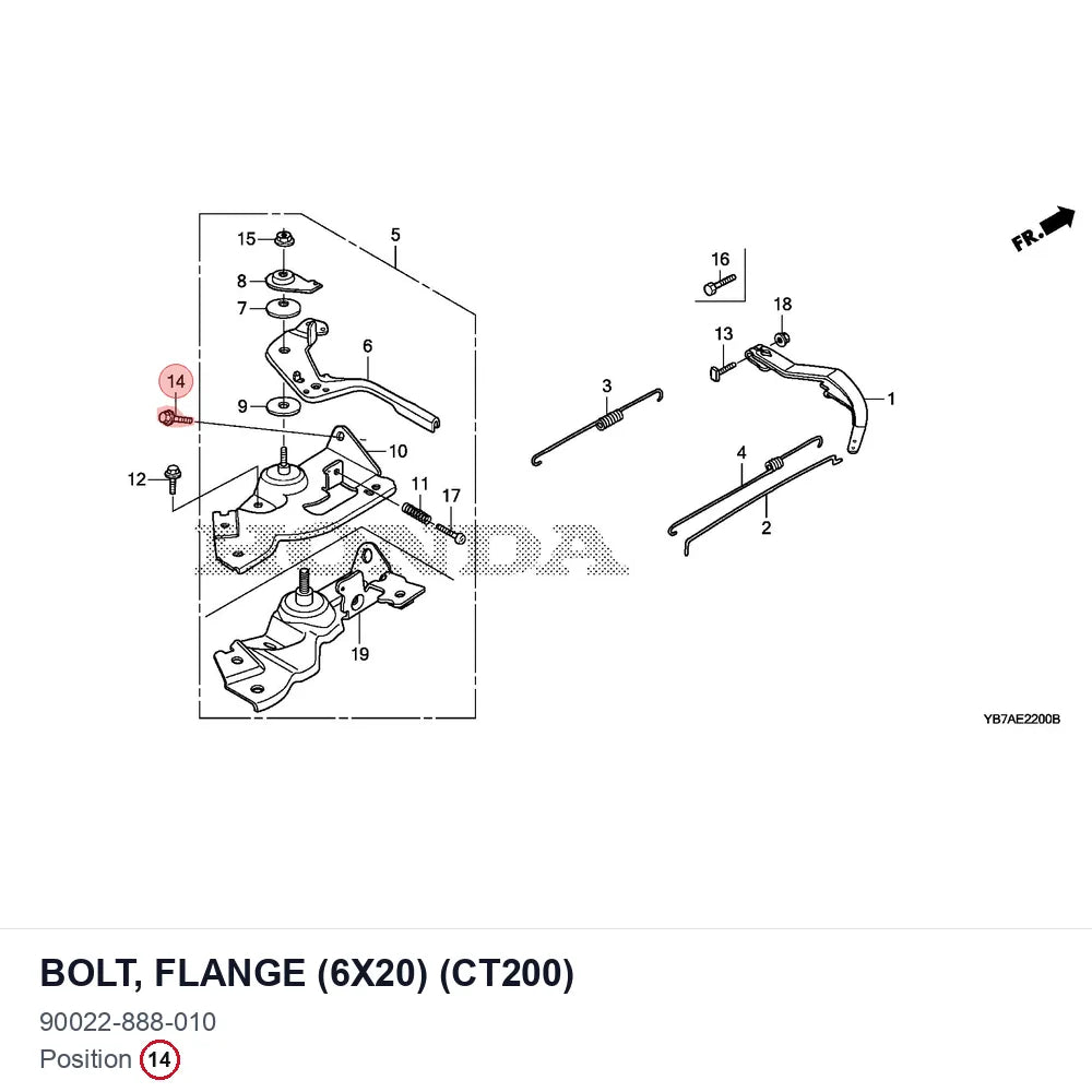 BOLT, FLANGE (6X20) (CT200)