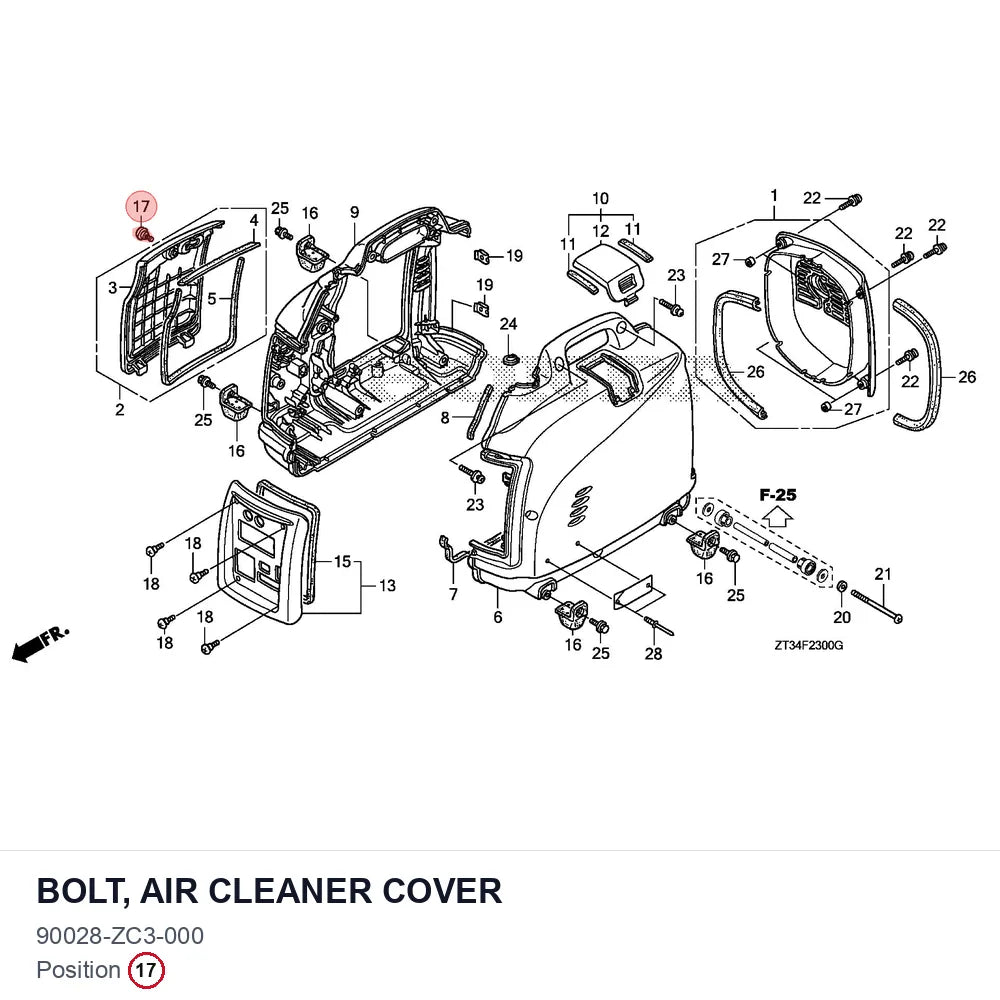 BOLT, AIR CLEANER COVER