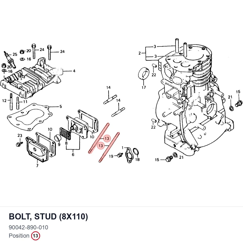 BOLT, STUD (8X110)