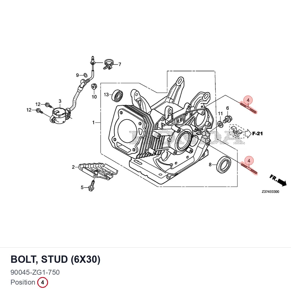 BOLT, STUD (6X30)