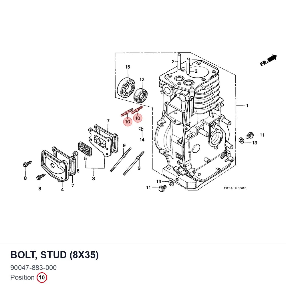 BOLT, STUD (8X35)
