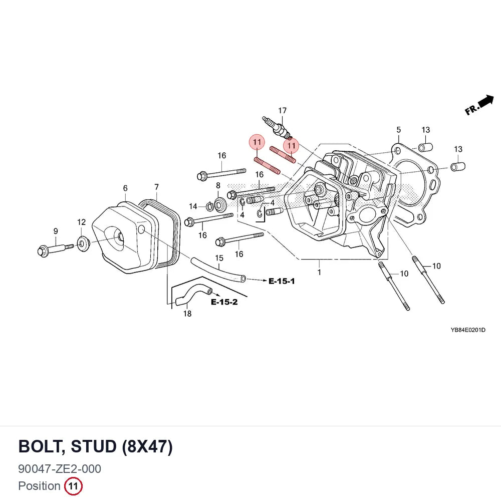 BOLT, STUD (8X47)